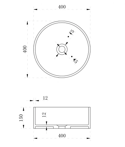 Раковина ABBER Stein AS2612 накладная, белая матовая Раковина ABBER Stein AS2612 накладная, белая матовая