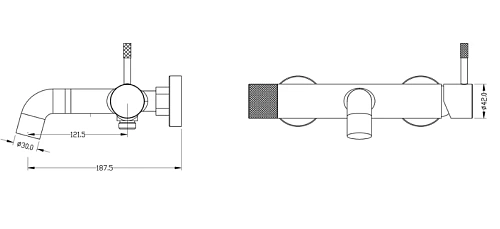 Смеситель для ванны Boheme Uno 463-BCR Black Chrome Смеситель для ванны Boheme Uno 463-BCR Black Chrome