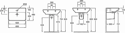 Раковина Jacob Delafon Struktura 65 см EGC112-00 Раковина Jacob Delafon Struktura 65 см EGC112-00