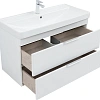 Тумба под раковину Aquanet Ирис New 100 белый глянец 00339280 подвесная Тумба под раковину Aquanet Ирис New 100 белый глянец 00339280 подвесная