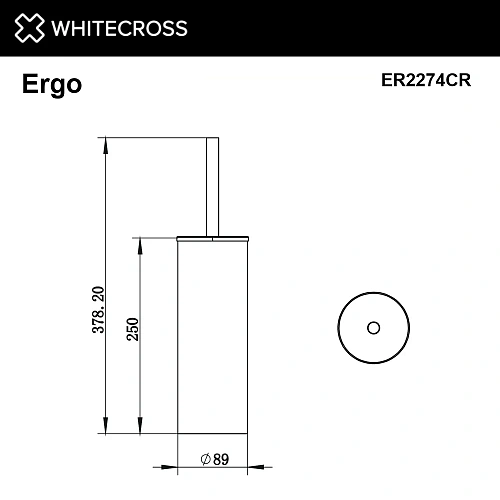 Ершик для унитаза WHITECROSS Ergo ER2274CR хром Ершик для унитаза WHITECROSS Ergo ER2274CR хром