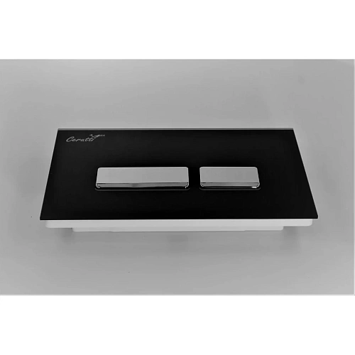 Клавиша смыва Ceruttispa CR06BK черная, из закаленного стекла Клавиша смыва Ceruttispa CR06BK черная, из закаленного стекла