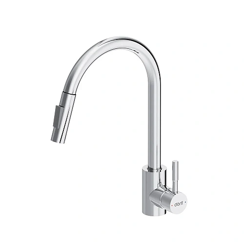 Смеситель для кухни Dorff Logic D3007500 с вытягивающимся изливом, хром Смеситель для кухни Dorff Logic D3007500 с вытягивающимся изливом, хром