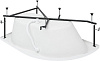 Картинка анонса товара «каркас для ванны aquanet graciosa 150x90 l/r 00243001»