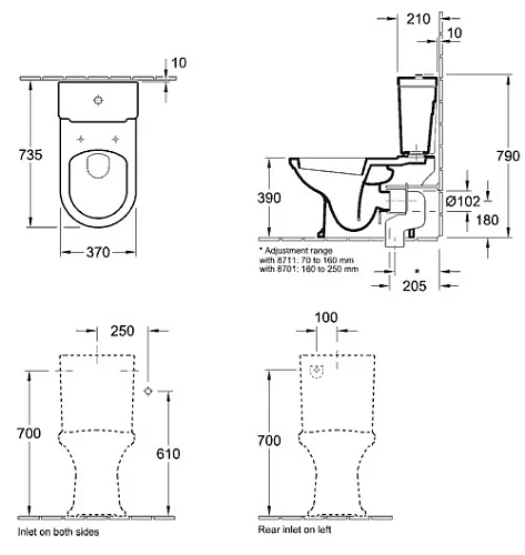 Чаша напольного унитаза Villeroy & Boch Hommage 666210R1 (6662 10 R1) CeramicPlus Чаша напольного унитаза Villeroy & Boch Hommage 666210R1 (6662 10 R1) CeramicPlus