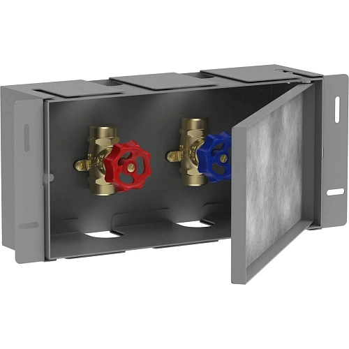 Настенный короб Hansgrohe XtraStoris Safe, с дверью для облицовки плиткой и запорным вентилем, 15х30 56100800. Настенный короб Hansgrohe XtraStoris Safe, с дверью для облицовки плиткой и запорным вентилем, 15х30 56100800.