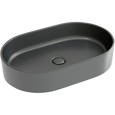 Раковина Ceramica Nova ELEMENT CN6048MDH Темный Антрацит матовый накладная