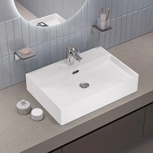 Раковина IDDIS Bild BILWS60i27 накладная/подвесная, белый глянцевый Раковина IDDIS Bild BILWS60i27 накладная/подвесная, белый глянцевый