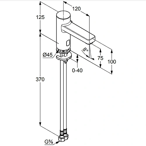 Смеситель для раковины Kludi ZENTA SL 3820039 черный матовый Смеситель для раковины Kludi ZENTA SL 3820039 черный матовый
