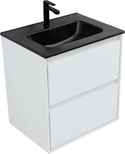 Тумба под раковину Aquanet Милан 60 белый глянец 00336367 подвесная Тумба под раковину Aquanet Милан 60 белый глянец 00336367 подвесная