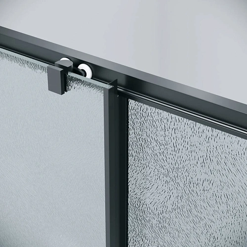 Душевая дверь GROSSMAN Cosmo 100.K33.02.130.21.02 (130x195) черный матовый, стекло шиншилла Душевая дверь GROSSMAN Cosmo 100.K33.02.130.21.02 (130x195) черный матовый, стекло шиншилла