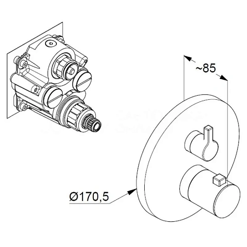 Смеситель для душа Kludi NOVA FONTE 20810N015 брашированное золото Смеситель для душа Kludi NOVA FONTE 20810N015 брашированное золото