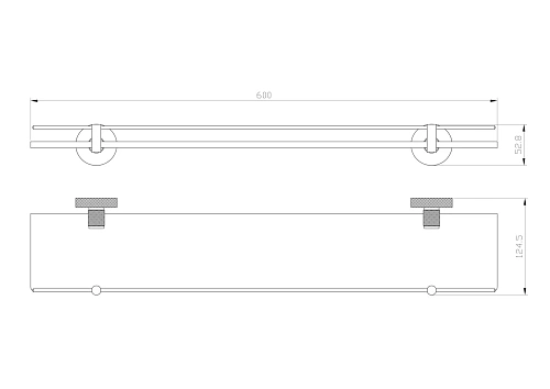Полка Wonzon & Woghand стеклянная, черный/золото (WW-9227) Полка Wonzon & Woghand стеклянная, черный/золото (WW-9227)