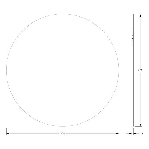 Зеркало Evoform Primary BY 0044 D80 см со шлифованной кромкой Зеркало Evoform Primary BY 0044 D80 см со шлифованной кромкой