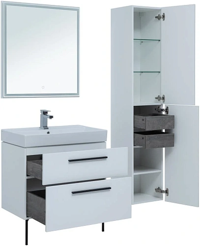 Тумба под раковину Aquanet Nova 75 белый (2 ящика) 00242262 Тумба под раковину Aquanet Nova 75 белый (2 ящика) 00242262