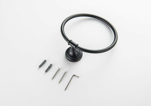 Полотенцедержатель Aquatek КЛАССИК AQ4512MB черный матовый Полотенцедержатель Aquatek КЛАССИК AQ4512MB черный матовый