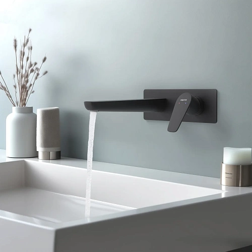 Смеситель для раковины Aquatek БЕТТА AQ1113MB Черный матовый, встраиваемый Смеситель для раковины Aquatek БЕТТА AQ1113MB Черный матовый, встраиваемый