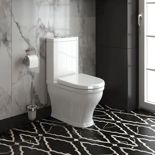 Унитаз напольный CEZARES GIUBILEO CZR-165-CPR/CZR-6045-SC безободковый с сиденьем Унитаз напольный CEZARES GIUBILEO CZR-165-CPR/CZR-6045-SC безободковый с сиденьем