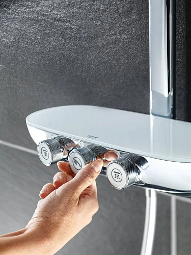 Душевая система GROHE Rainshower SmartControl 360 DUO с термостатическим смесителем для настенного м 26250000 Душевая система GROHE Rainshower SmartControl 360 DUO с термостатическим смесителем для настенного м 26250000