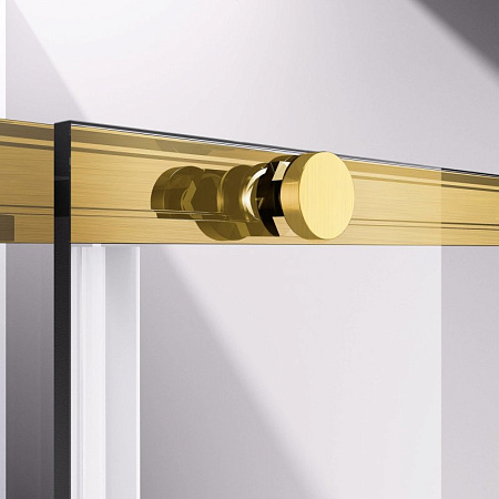 Душевая дверь Vincea Slim-N VDS-4SN140CLG, 1400, брашированное золото, стекло прозрачное