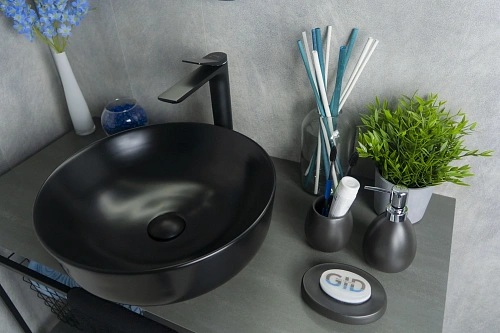Раковина Gid Nc911 52224 накладная черная матовая 41.5x41.5x13.5 Раковина Gid Nc911 52224 накладная черная матовая 41.5x41.5x13.5