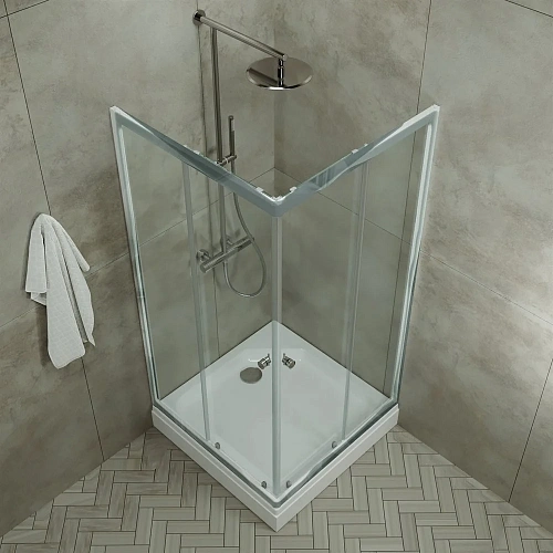 Душевой уголок DIWO Анапа 90х90, профиль хром глянец 569207 Душевой уголок DIWO Анапа 90х90, профиль хром глянец 569207