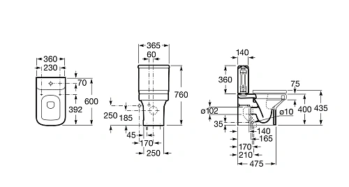 Чаша напольного унитаза Roca Dama-N 34278W000 34278w000 Чаша напольного унитаза Roca Dama-N 34278W000 34278w000