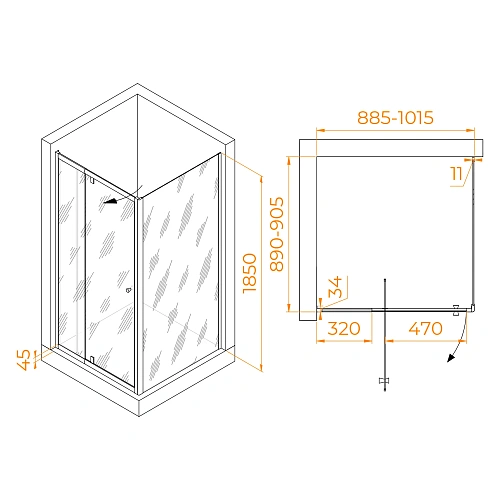 Душевой уголок RGW PA-32B (PA-02B + Z-050-1B) 900x900 мм 41083299-014 черный Easy Clean Душевой уголок RGW PA-32B (PA-02B + Z-050-1B) 900x900 мм 41083299-014 черный Easy Clean
