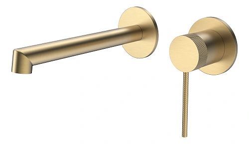 Смеситель для раковины Vincea Rim VBFW-2RM1BG встраиваемый однорычажный, брашированное золото Смеситель для раковины Vincea Rim VBFW-2RM1BG встраиваемый однорычажный, брашированное золото