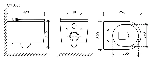 Унитаз подвесной Ceramica Nova MOMENTS CN3003 белый с сиденьем Унитаз подвесной Ceramica Nova MOMENTS CN3003 белый с сиденьем
