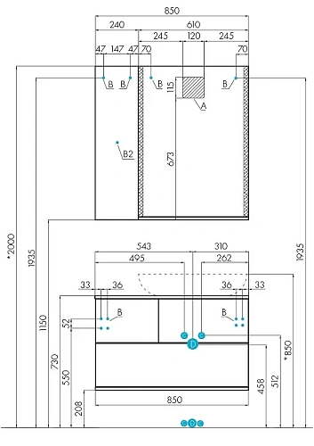 Тумба под раковину Aquaton Терра 85 дуб кантри, антрацит 1A247201TEKA0 Тумба под раковину Aquaton Терра 85 дуб кантри, антрацит 1A247201TEKA0