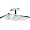 Картинка анонса товара «верхний душ hansgrohe rainmaker select 460 2jet ecosmart 24014400, белый/хром встраиваемый»