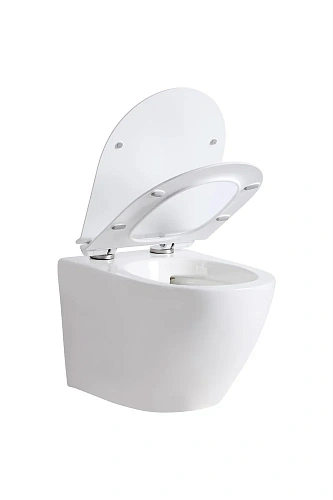 Унитаз подвесной Orange C07-100w безободковый, сиденье с микролифтом Унитаз подвесной Orange C07-100w безободковый, сиденье с микролифтом