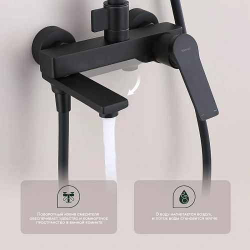 Душевая система Splenka S04.24.06, черный Душевая система Splenka S04.24.06, черный