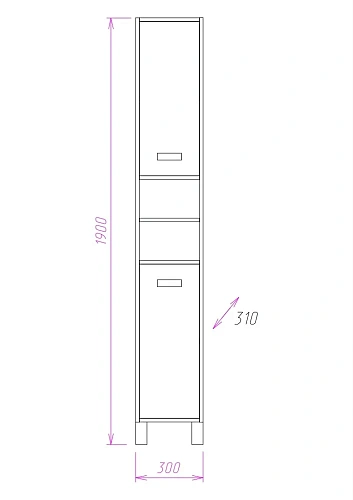 Шкаф-пенал Onika ГАММА 30.10 универсальный 403042 Шкаф-пенал Onika ГАММА 30.10 универсальный 403042