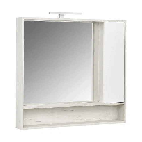 Зеркальный шкаф Aquaton Флай 100 белый, дуб крафт 1A237802FAX10 Зеркальный шкаф Aquaton Флай 100 белый, дуб крафт 1A237802FAX10