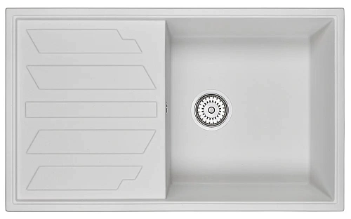 Кухонная мойка Granula 8601, АРКТИК (БЕЛЫЙ), кварц 860х500 Кухонная мойка Granula 8601, АРКТИК (БЕЛЫЙ), кварц 860х500