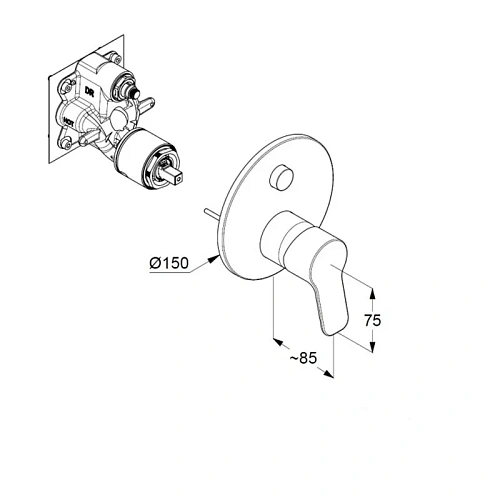 Смеситель для ванны Kludi PURE&EASY 377590565 хром Смеситель для ванны Kludi PURE&EASY 377590565 хром
