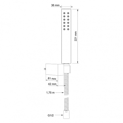 Душевая лейка Swedbe Calypso 5097 Душевая лейка Swedbe Calypso 5097