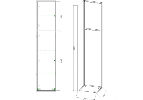 Шкаф-пенал Aquatek ЛИБРА 35 см AQ60035-DO-LG цвет фасадов серый туман, корпус дуб давос Шкаф-пенал Aquatek ЛИБРА 35 см AQ60035-DO-LG цвет фасадов серый туман, корпус дуб давос