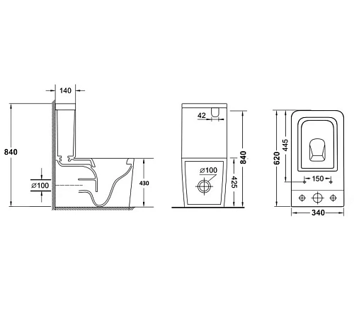 Унитаз напольный GROSSMAN GR-4445S 640x360x830 с тонкой крышкой Унитаз напольный GROSSMAN GR-4445S 640x360x830 с тонкой крышкой