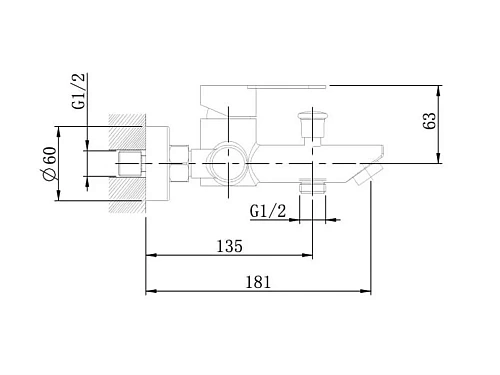 Смеситель для ванны Orange Steel M99-100ni никель Смеситель для ванны Orange Steel M99-100ni никель