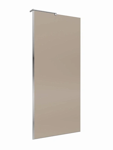 Душевая перегородка BelBagno UNO-L-1-TB-90-BR-Cr 90 см, профиль хром, стекло тонированная бронза Душевая перегородка BelBagno UNO-L-1-TB-90-BR-Cr 90 см, профиль хром, стекло тонированная бронза