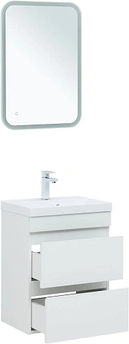 Тумба под раковину Aquanet Нота New 50 белый глянец 00335416 подвесная Тумба под раковину Aquanet Нота New 50 белый глянец 00335416 подвесная