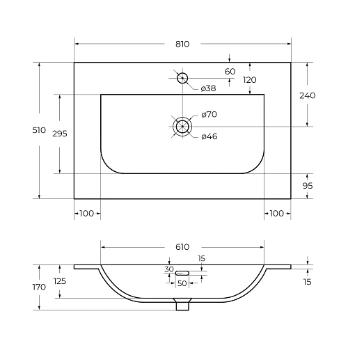 Раковина CEZARES CZR-8099-80/50 белый 810x510 керамика Раковина CEZARES CZR-8099-80/50 белый 810x510 керамика