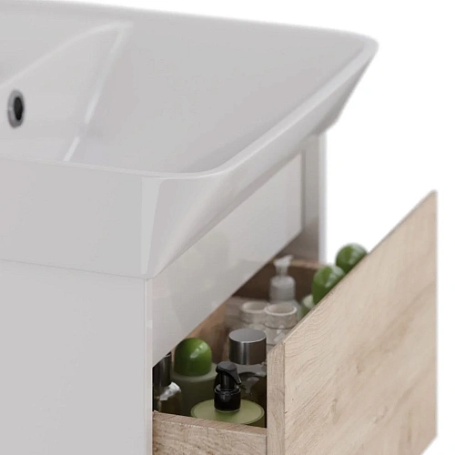 Тумба под раковину Lemark COMBI 60 см подвесная/напольная, дуб кантри/белый LM03C60T-dub Тумба под раковину Lemark COMBI 60 см подвесная/напольная, дуб кантри/белый LM03C60T-dub