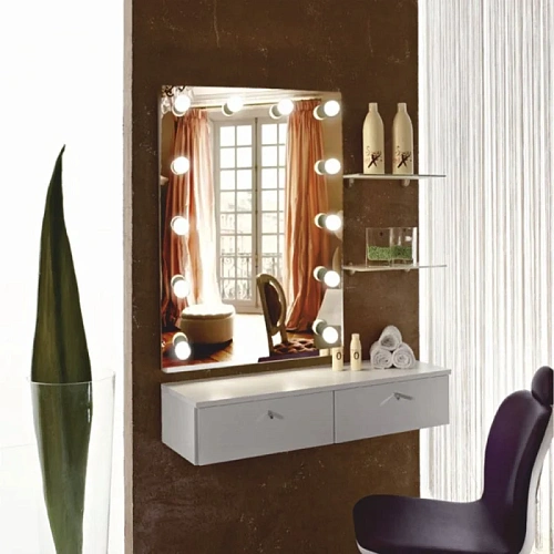 Зеркало SILVER MIRRORS 600x800 Гримерное, 12 ламп Бриджит (ФР-00000841) Зеркало SILVER MIRRORS 600x800 Гримерное, 12 ламп Бриджит (ФР-00000841)