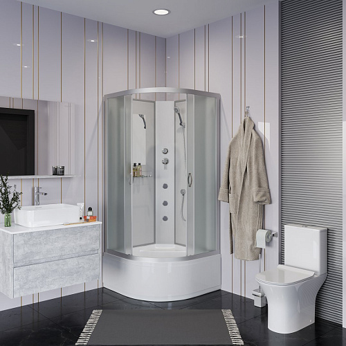 Душевая кабина Niagara Classic NG-2308-14BKG (900х900х2000) высокий поддон (40см) стекло матовое 23081424BKG Душевая кабина Niagara Classic NG-2308-14BKG (900х900х2000) высокий поддон (40см) стекло матовое 23081424BKG