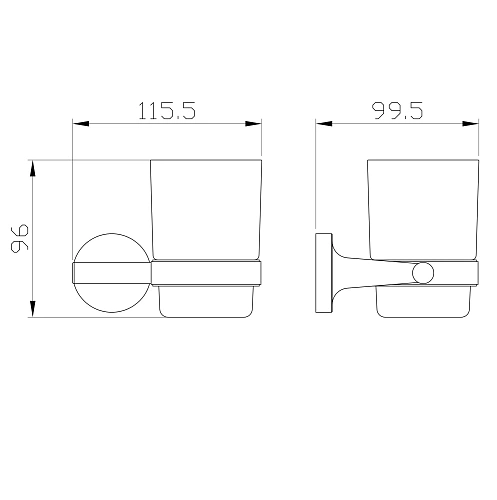 Стакан Wonzon & Woghand хром (WW-6521) Стакан Wonzon & Woghand хром (WW-6521)