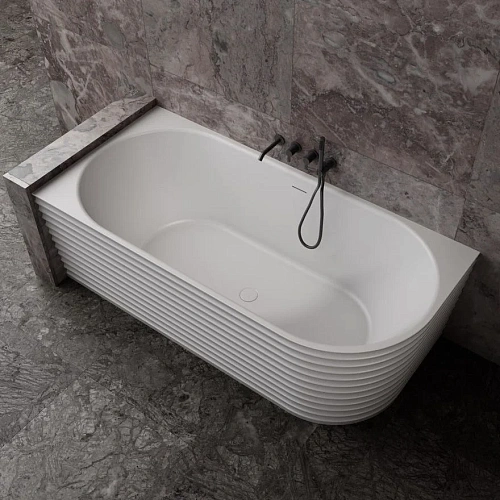 Ванна из искусственного камня ABBER AS9651 L 170x80 левосторонняя, белая матовая, искусственный камень Ванна из искусственного камня ABBER AS9651 L 170x80 левосторонняя, белая матовая, искусственный камень